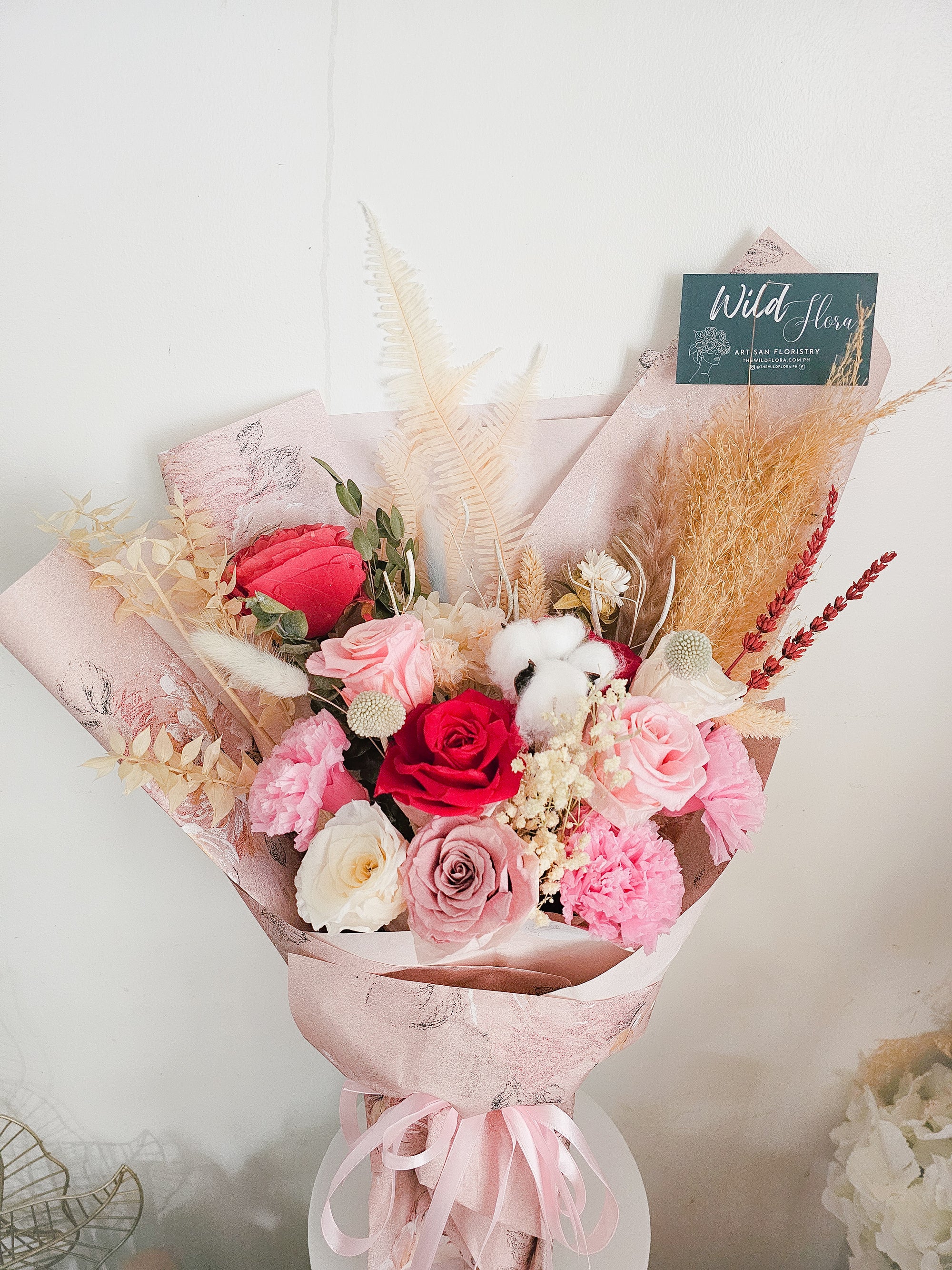"Wild Romance” Dried & Preserved Valentine’s Bouquet – Rustic & Lush