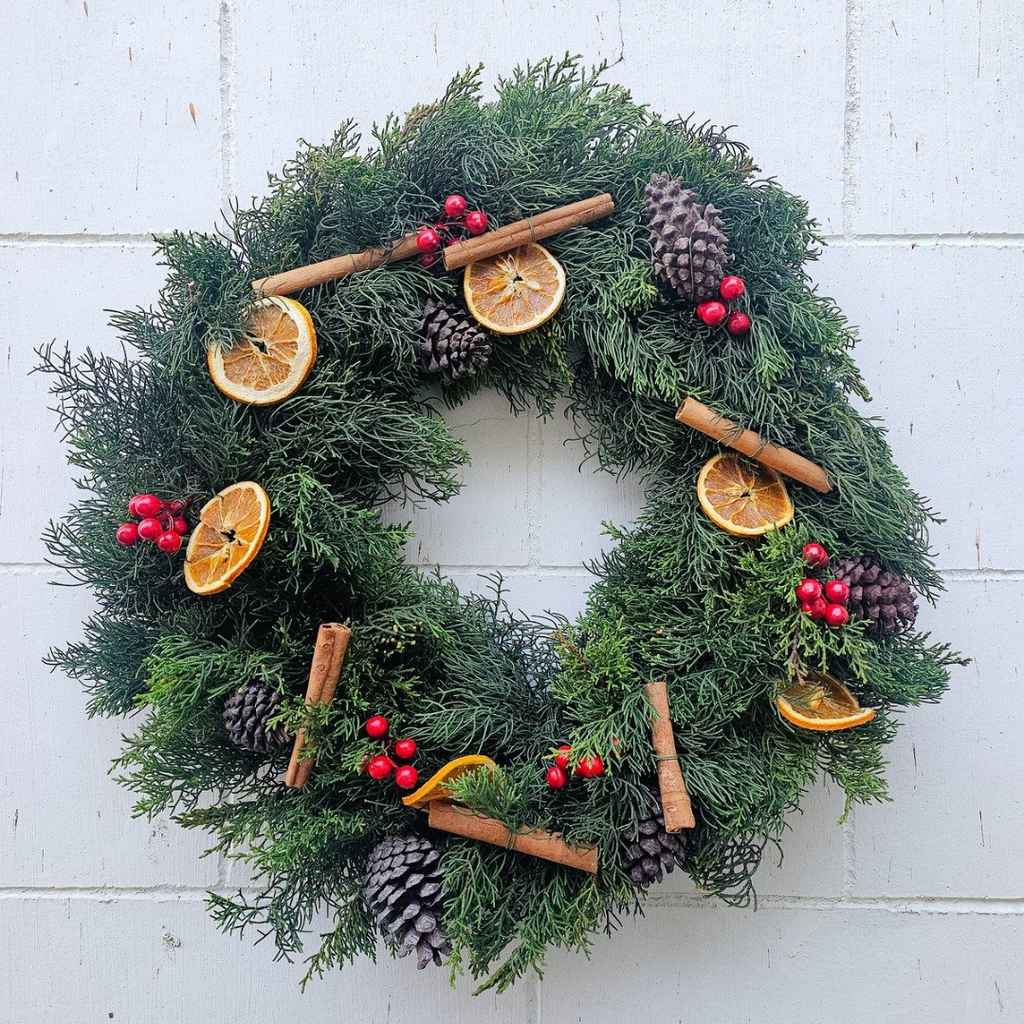 Christmas Cypress Pine Wreath