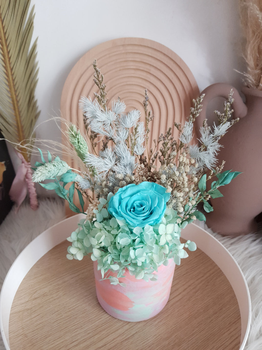 Preserved Rose in a painted Vase - Designed by You