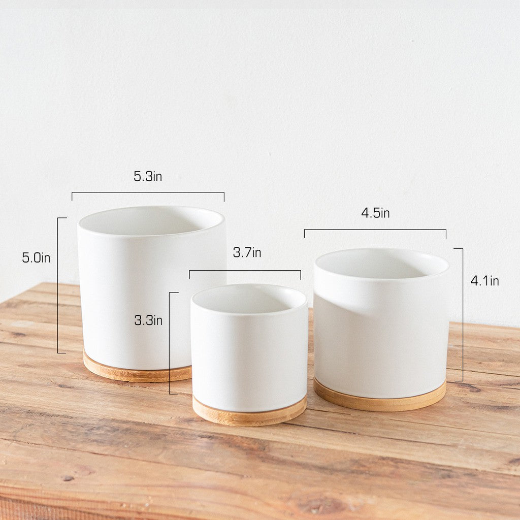 Nordic White Ceramic Pots