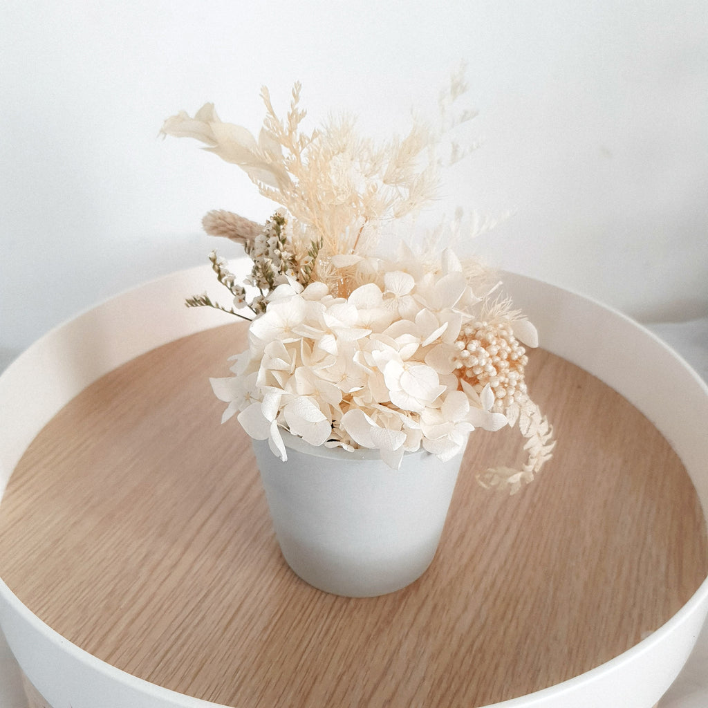White Cream Petite Posy Pot