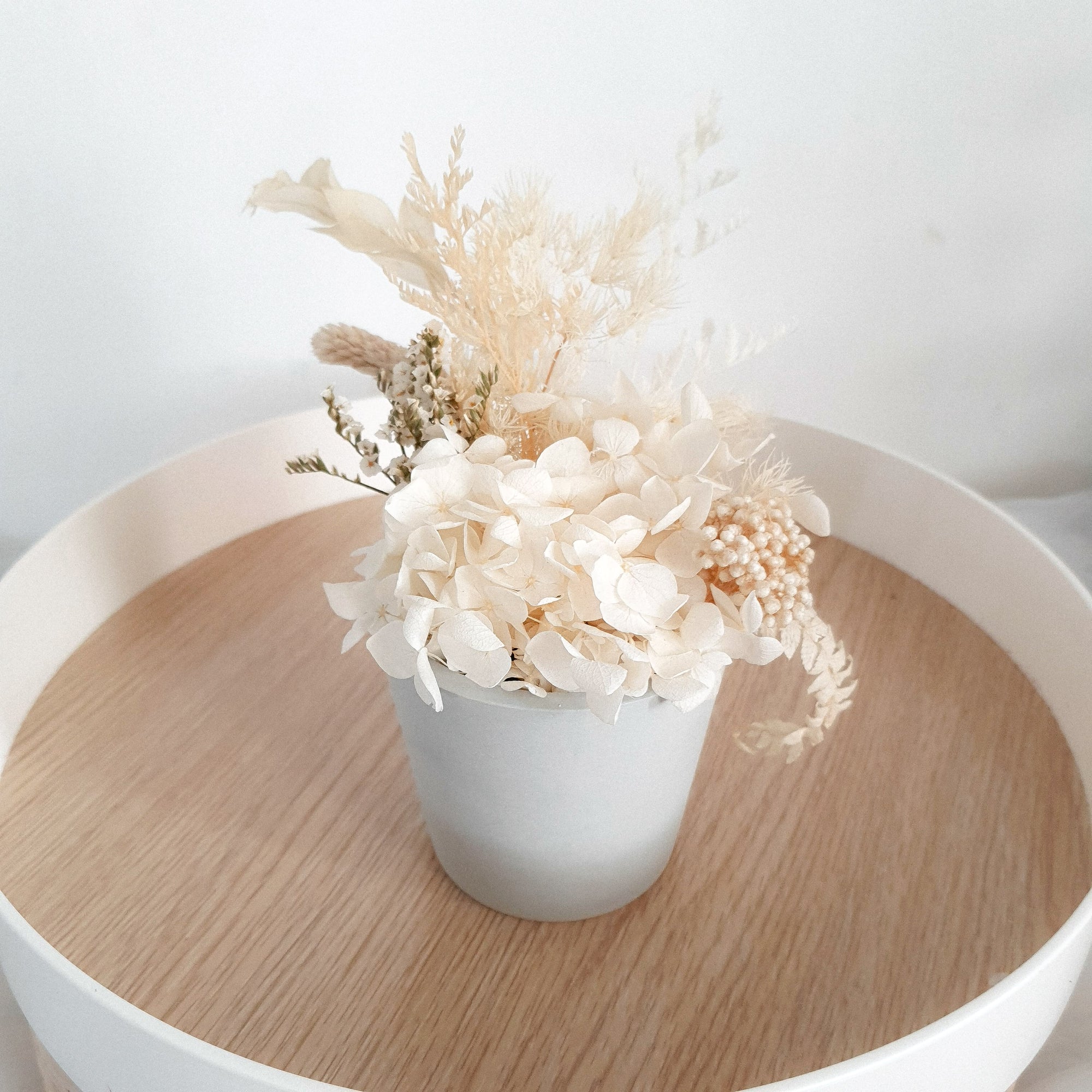 White Cream Petite Posy Pot