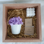 Purple Hydrangeas Petite Posy Pot