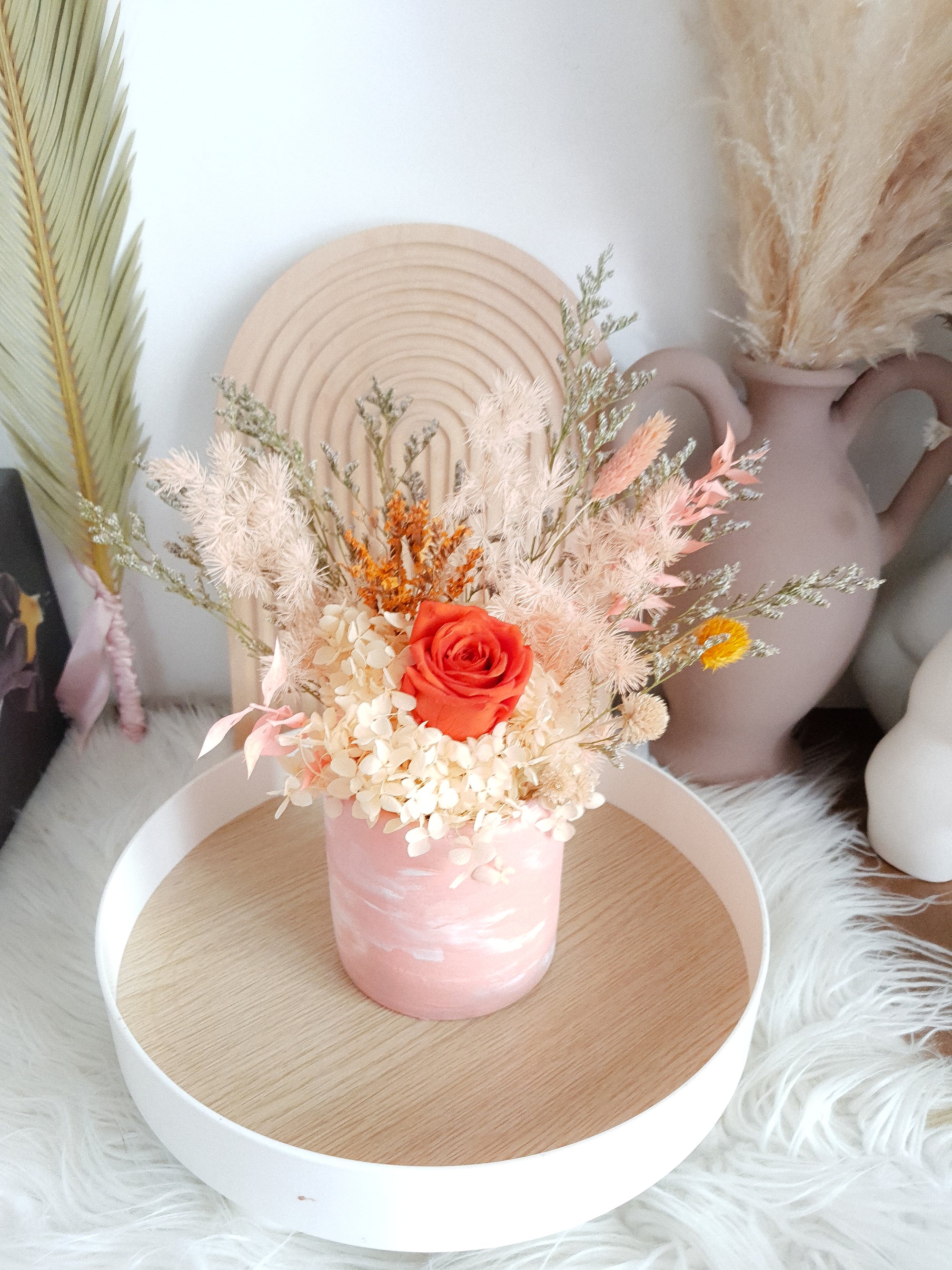 Preserved Rose in a painted Vase - Designed by You